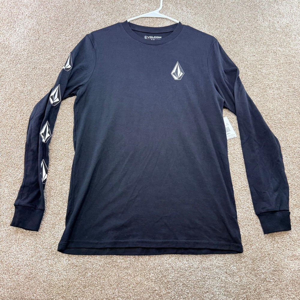 Volcom Mens Sickly Stones Long Sleeve Tee Black Shirt Small NEW Skater Street